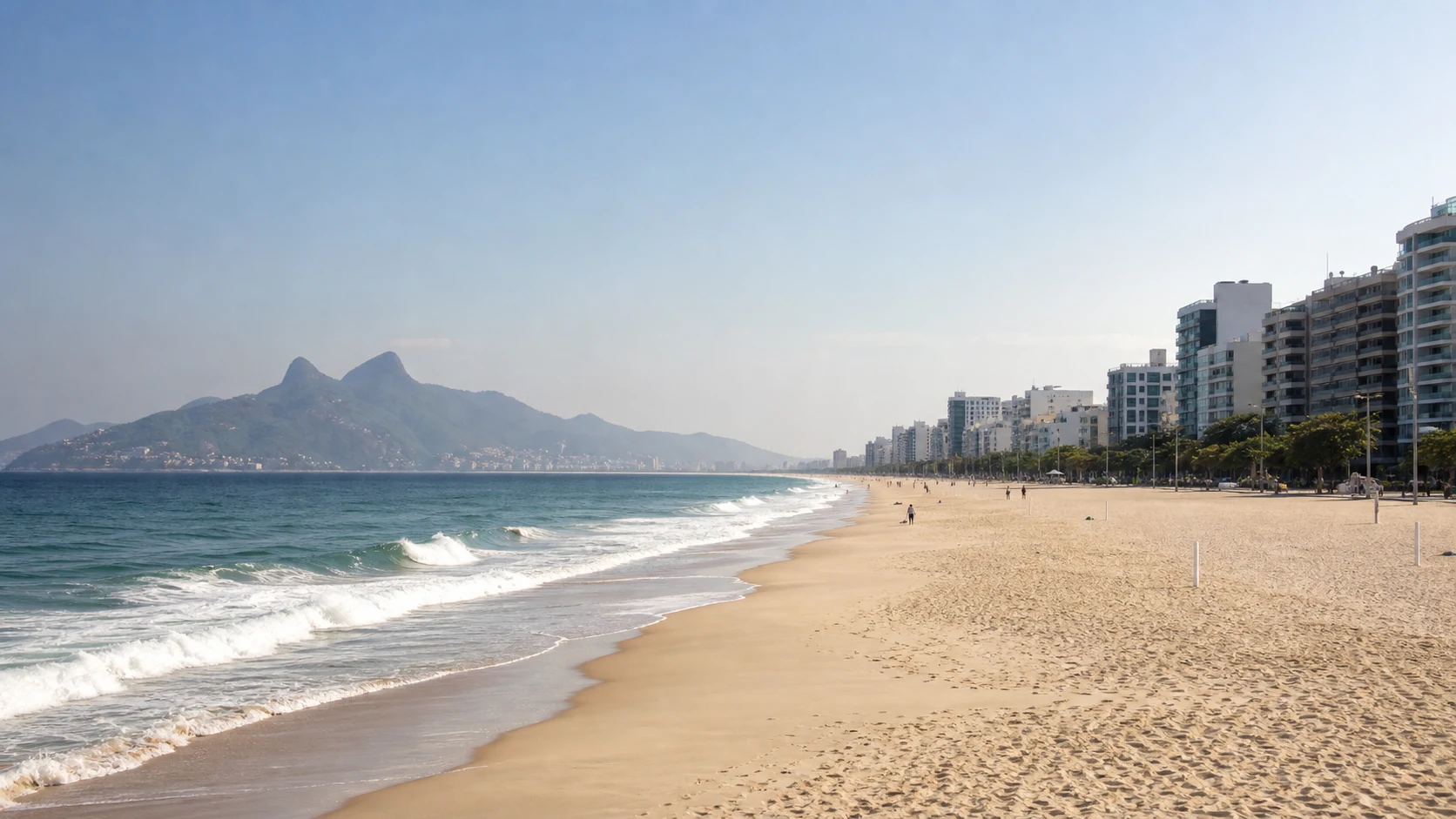 Reconstrução editorial da Praia de Ipanema, Rio de Janeiro