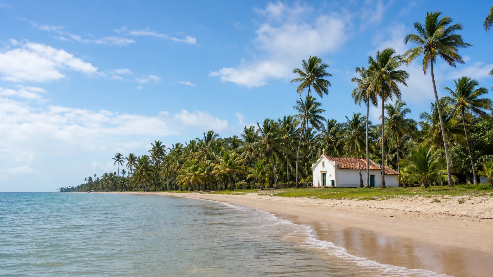 Reconstrução editorial da Praia dos Carneiros, Pernambuco