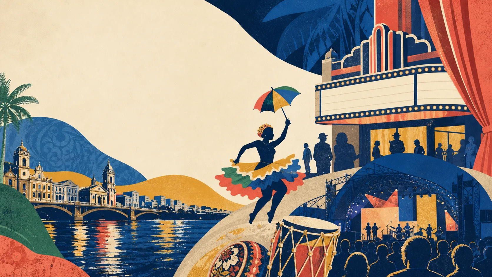 Ilustração editorial do Meu Recife