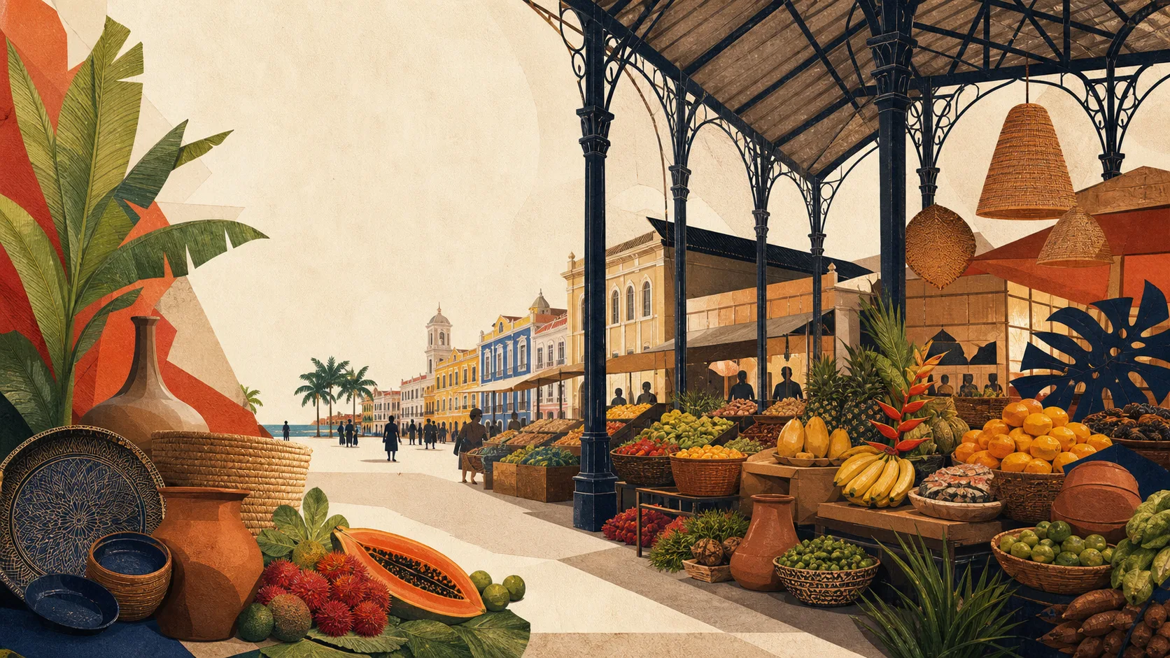 Ilustração editorial do Meu Recife